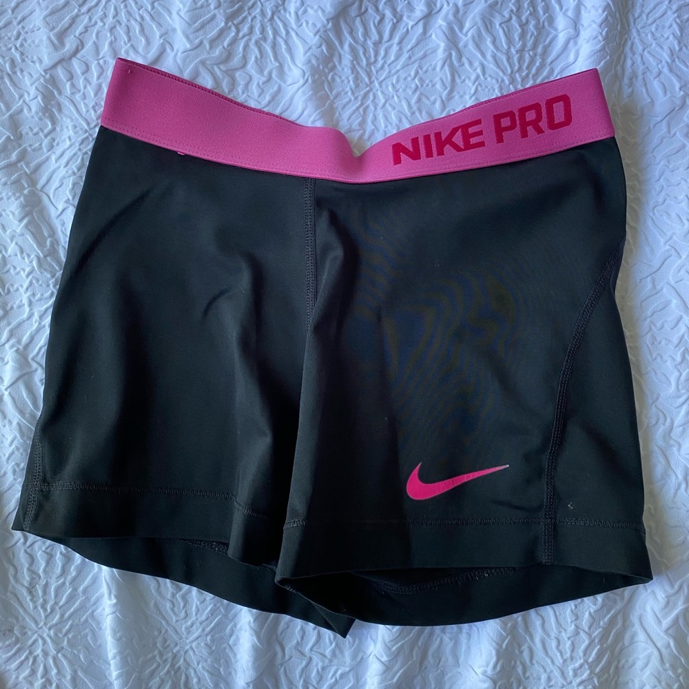 black & pink nike pro spandex